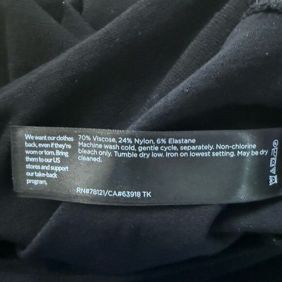 Eileen Fisher Black Washable Flex Ponte Wide-Leg Pant Medium - Picture 7 of 7